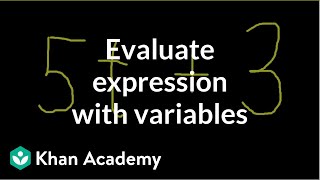 How to evaluate an expression with variables  Introduction to algebra  Algebra I  Khan Academy [upl. by Enyahs]