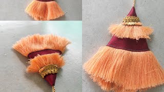 amazing latkan making using thread try this once for blouse and lehenga diy latkanfashion [upl. by Norri631]