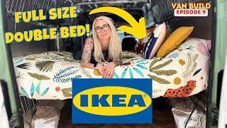 Fitting an IKEA Double Bed in our Campervan  Peugeot Boxer Van Conversion [upl. by Kaila]