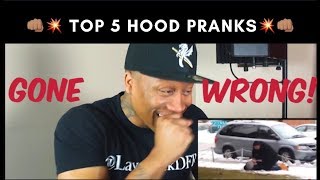 Top 5 Pranks in the HOOD Gone WRONG REACTION🤦🏽‍♂️🤦🏽‍♂️ [upl. by Imoan]