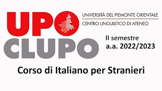 Corso di italiano per studenti stranieri  SECONDO SEMESTRE  lezione 11 [upl. by Desta916]