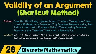 Checking The Validity of An Argument Shortcut Method [upl. by Fax706]