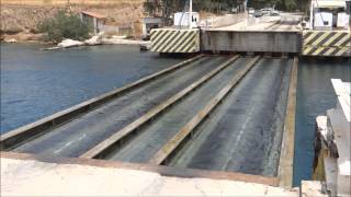 OurTour marvel at the submersible bridge on the Corinth canal Greece [upl. by Yci]