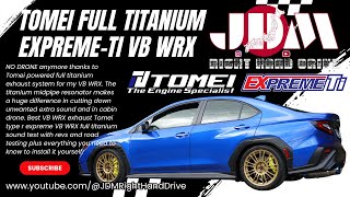 JDMRightHandDrive  Subaru VB WRX TOMEI ExpremeTi TypeR Full Titanium Muffler wrx subaru [upl. by Deidre731]