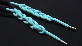 2 Ways to tie Hoodie Strings Decorative chain sinnet knot and single strand braid hoodie strings [upl. by Freeborn]