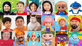 Blippi  Ryan’s World  Cocomelon  D Billions Kulikitaka Face Dance Mega Parody 14 [upl. by Garvey]