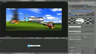 Mouse Over Button Animation in Blender Game Engine  Blender 3D  Linux [upl. by Blithe]