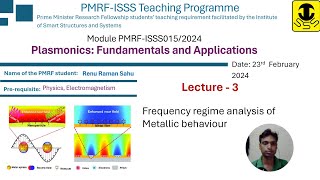 Plasmonics Lecture 3  Frequency regime analysis of Metallic behaviour [upl. by Eisse305]