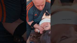 Intense chiropractic adjustment and massage for Helen chiropracticadjustment [upl. by Yekcim]