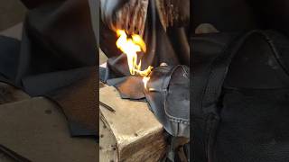 Making handmade leather shoes shoes handmade hardworking amazing ytshorts [upl. by Onaimad]