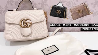 Mini Gucci Marmont Bag With Top Handle UNBOXING [upl. by Najed920]