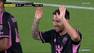 😤 DOBLETE DE MESSI DESDE EL TIRO LIBRE  Columbus Crew 02 Inter Miami  MLS 2024 [upl. by Namya]