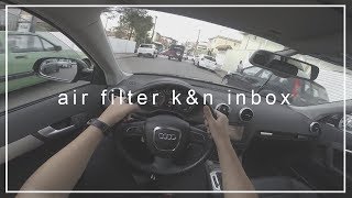 Audi A3 20 TFSI 8P  AIR FILTER KampN INBOX SOUND [upl. by Sirahc]