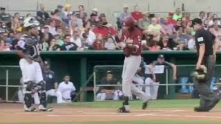 RoughRiders Brinson hits solo homer [upl. by Tadashi381]