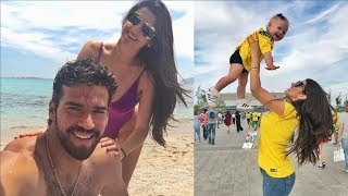 Alisson Beckers Amazing Wife Natália Loewe And Daughter 2018 [upl. by Ahsoym]