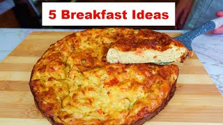 5 Budget Friendly Breakfast Ideas I Poached Eggs I Baked Omelette in Oven [upl. by Thibaut21]