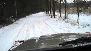 W460 G Class 230GE drive in dutch snowy forest off road [upl. by Atinaw]