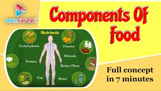 Class 6 Science Chapter 2 Components of food  Components of food  LearnFatafat [upl. by Mirella]