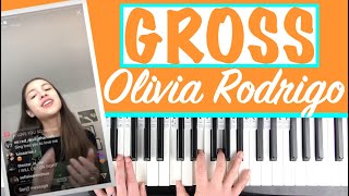 How to play GROSS  Olivia Rodrigo unreleased Piano Chords Tutorial [upl. by Adalia]