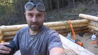 Off Grid Log Cabin Build  Scribe Fit Part 2 [upl. by Natrav]