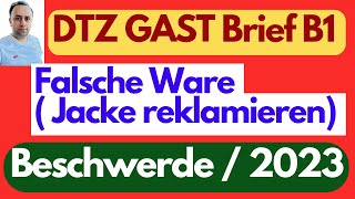 Wichtige und neue Briefe für das Niveau B1  DTZ GAST B1 Brief schreiben  Reklamation  14082023 [upl. by Aivlis]