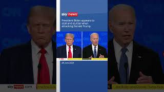 President Biden appears to stall and stutter when attacking Donald Trump [upl. by Luelle]