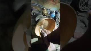 Pital ka khadahi kaise banta hai khadahi making process bartanwala youtube experiment [upl. by Kirby]