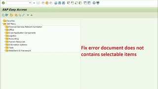 Fix error document does not contains selectable items SAP MM [upl. by Onitram]