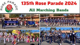 Rose Parade 2024 ～ALL MARCHING BANDS [upl. by Solahcin]