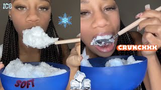 ICE ASMR  Eating a Bowl of FREEZER FROST Ice  Eating Ice Asmr  CRISPY Freezer Frost [upl. by Annovaj353]