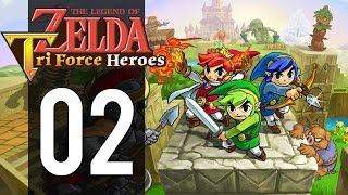 The Legend of Zelda Triforce Heroes  Gameplay Part 2  Teamwork 3DS [upl. by Aij]