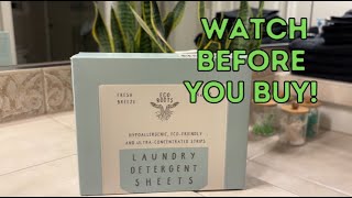 ECO ROOTS Laundry Detergent Sheets 64 loads  Product Review [upl. by Latimer]