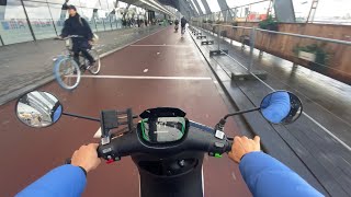 ELEKTRIC SCOOTER in Amsterdam 50 kmh [upl. by Letnuahs]