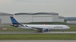 FullHD Afriqiyahs First Airbus A330300 takeoff at ToulouseTLSLFBO [upl. by Zarihs417]