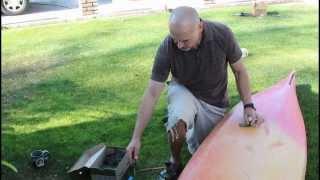 How to repair scratches in plastic kayaks using ordinary tarp  by Neptunes Rangers Tony Johnson [upl. by Yrrehs]