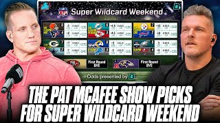 The Pat McAfee Shows Picks For Super Wildcard Weekend NFL Playoffs Week 1 [upl. by Aicitan523]