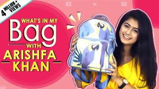 What’s In My Bag With Arishfa Khan  Bag Secrets Revealed  India Forums [upl. by Rowland607]