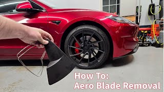 2024 Model 3 Performance How To Remove Aero Blades from 20quot Warp Wheels [upl. by Nylorak364]