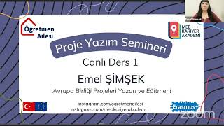 Öğretmen Ailesi Adan Zye Avrupa Birliği Projeleri ERASMUS Ders1 [upl. by Eglantine]