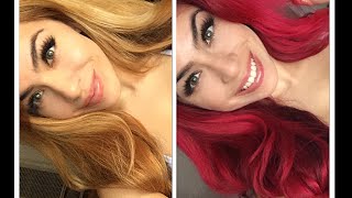 How I Dyed My Hair From Blonde to Red Using Manic Panic [upl. by Christoforo]