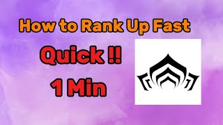 FASTEST Leveling method Warframe 2024 1 min Video [upl. by Lindsley374]