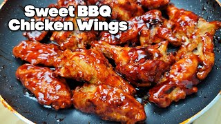 BBQ Chicken Wings Sweet BBQ Chicken Wings [upl. by Ahsauqram]