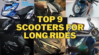 TOP 9 SCOOTERS NA PANG LONG RIDE [upl. by Arremat]