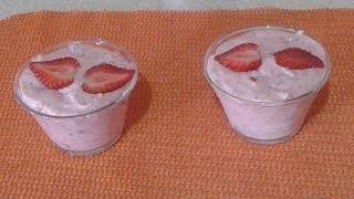 fresas con crema facil y rapido by angy [upl. by Idell223]