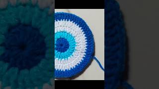 Evil eye coaster crochet coaster crochet smallbusinesscrochetprojects crochetpattern giftideas [upl. by Kappel]