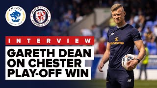 INTERVIEW Gareth Dean on Brackley Towns playoff semifinal win against Chester [upl. by Ortiz]