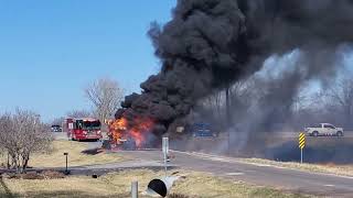 truck fire 100 gallon tanknot oursbuckmccoyshillbillygarage [upl. by Aihcropal]