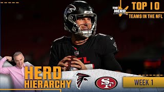 Herd Hierarchy 49ers start lower Falcons make cut Chiefs round out Colins Top 10  THE HERD [upl. by Sandor325]