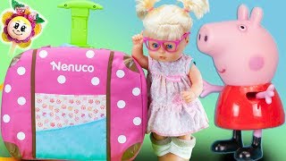 PEPPA PIG et la routine d´aprèsmidi de son POUPON  Une valise avec tous les accessoires du bébé [upl. by Austreng]