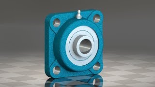 Square Flange Bearing Unit I SOLIDWORKS Tutorial  1080p HD [upl. by Zaria956]